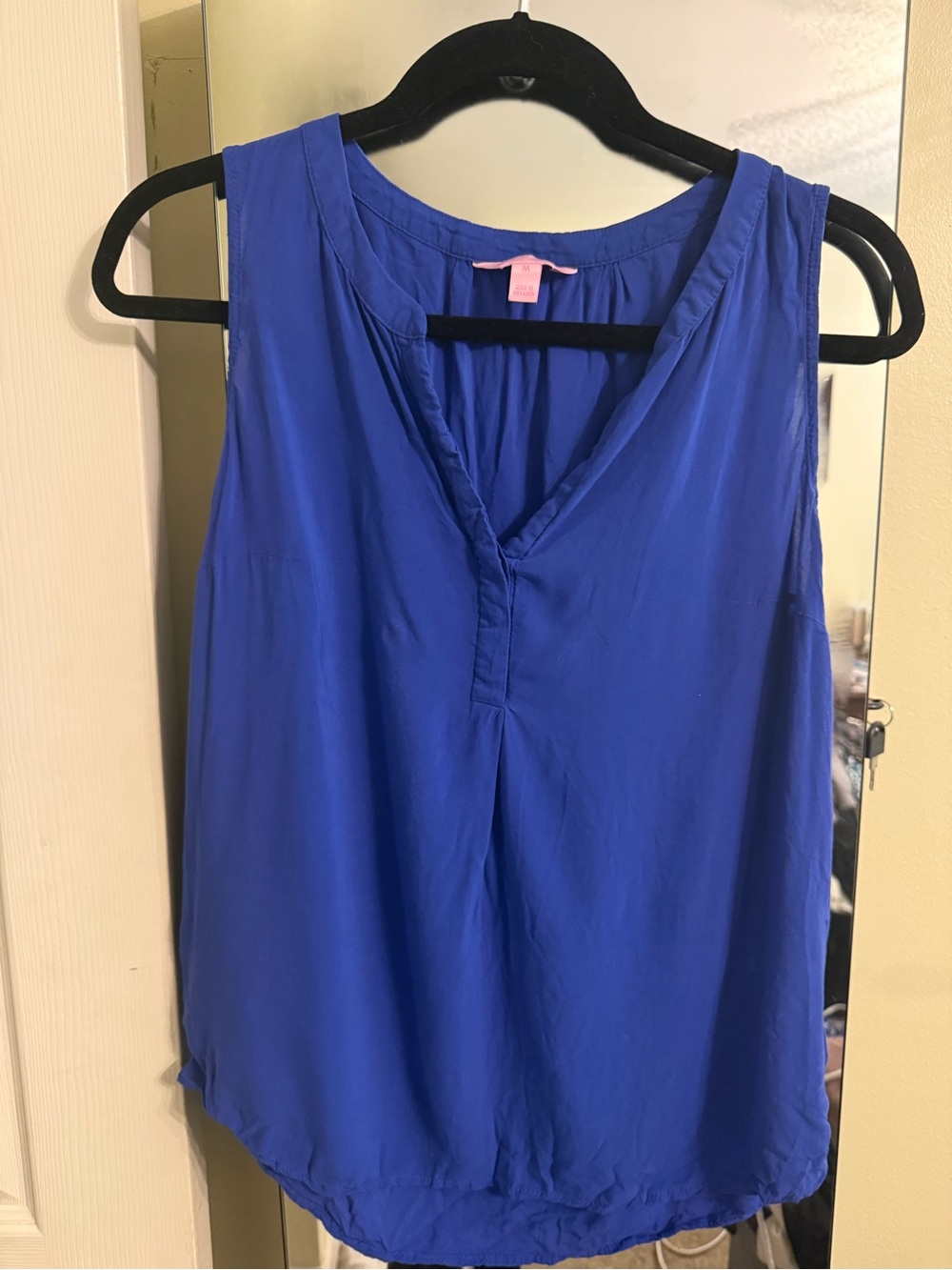 Lilly Pulitzer Royal Blue Sleeveless V-Neck Blouse